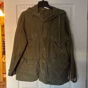 Free People Oversized Hooded Jacket